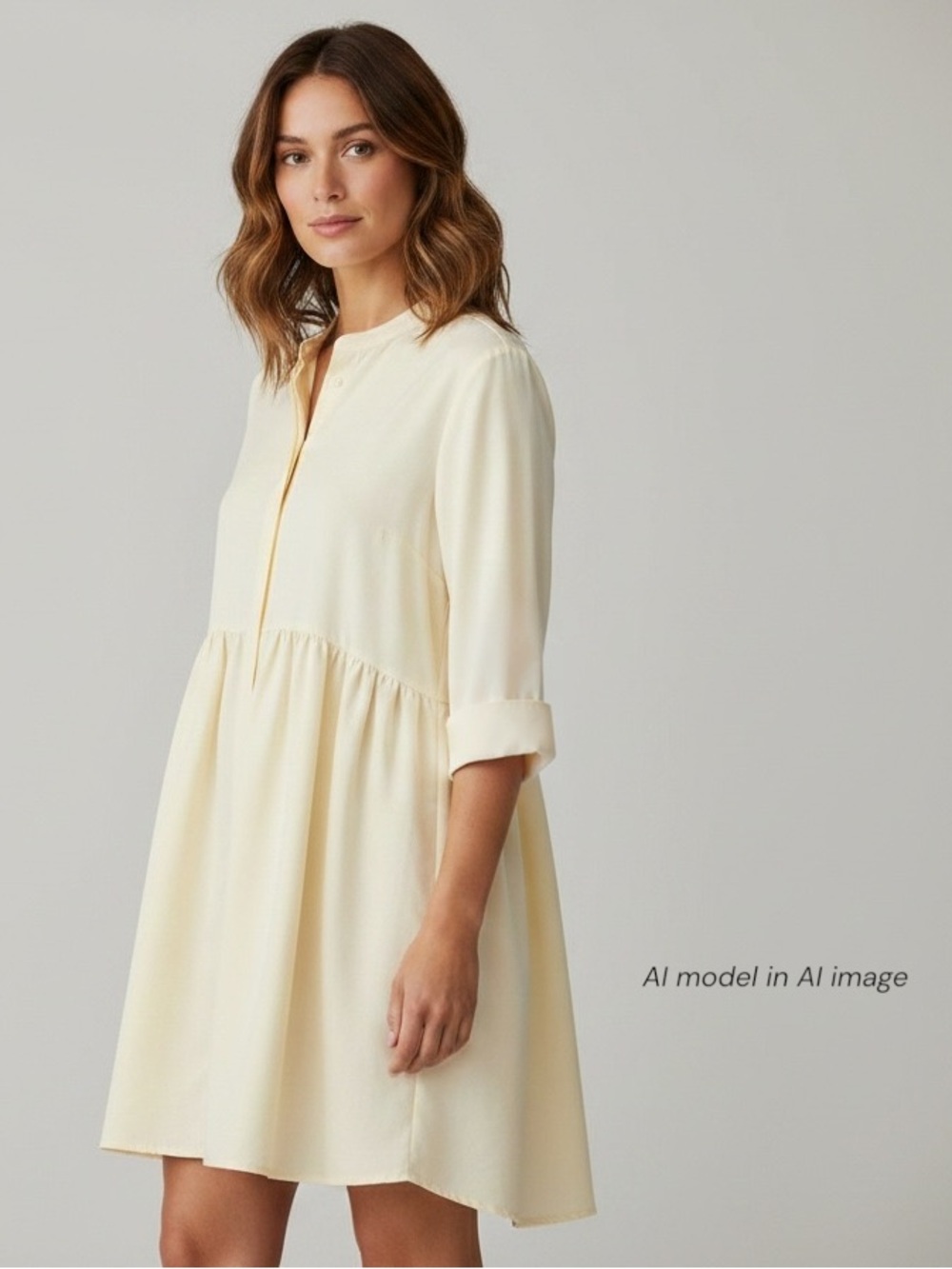 Tuckernuck Dress Womens Medium Off White Royal Shirt Dress Gathered Waist Cuffed